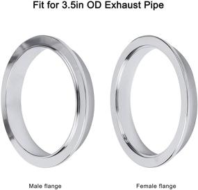 img 2 attached to 🔩 EVIL ENERGY 3.5 Inch Stainless Steel V Band Clamp: Quick Release, Male-Female Flange for Exhaust System