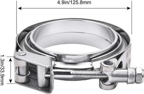 img 3 attached to 🔩 EVIL ENERGY 3.5 Inch Stainless Steel V Band Clamp: Quick Release, Male-Female Flange for Exhaust System