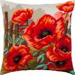 poppies needlepoint inches tapestry european logo