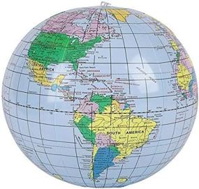 img 4 attached to 🌍 Inflatable Globe Replica - Rhode Island Novelty, 16-inch