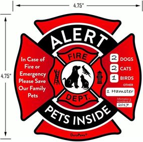 img 2 attached to 🐾 Pet Alert Stickers – Emergency Pet Rescue Window Decals – 4 Pack, Static Cling, UV Resistant, Removable with No Adhesive – Includes Bonus Pet Alert Wallet Card