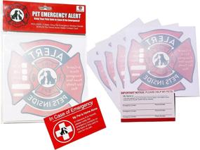 img 3 attached to 🐾 Pet Alert Stickers – Emergency Pet Rescue Window Decals – 4 Pack, Static Cling, UV Resistant, Removable with No Adhesive – Includes Bonus Pet Alert Wallet Card
