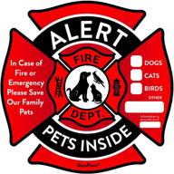🐾 pet alert stickers – emergency pet rescue window decals – 4 pack, static cling, uv resistant, removable with no adhesive – includes bonus pet alert wallet card logo
