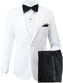 img 4 attached to Spring Notion Modern Tuxedo Black Burgundy Boys' Clothing