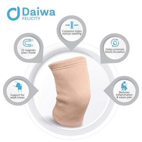 img 1 attached to 💪 Daiwa Felicity Knee Compression Sleeve: Effective Support for Arthritis, Joint Pain, and Injury Recovery - for Men and Women"