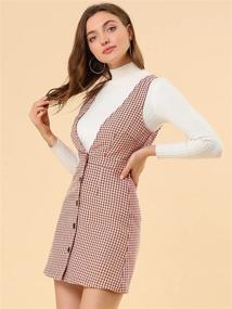 img 1 attached to Stylish Allegra Valentines Houndstooth Overalls: Women's Jumpsuits, Rompers & More!