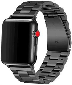 img 4 attached to Браслет из нержавеющей стали для Apple Watch Series 7/6/5/4/3/2/1 - совместим с Либра Гемини - замена для Apple Watch 45 мм 41 мм 42 мм 44 мм 38 мм 40 мм.