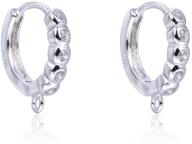 💎 925 sterling silver round leverback earring hooks - pack of 20, dangle 5 created diamonds - perfect for diy earrings making - ss484 logo