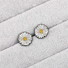 img 2 attached to Daisy Stud Earring: Exquisite Blossom Jewelry for Women & Girls