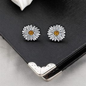 img 3 attached to Daisy Stud Earring: Exquisite Blossom Jewelry for Women & Girls