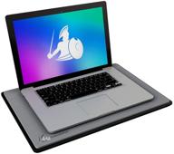 🖥️ defenderpad gray laptop emf radiation protection & heat shield by defendershield - blocks emf & 5g computer lap pad & lapdesk for laptops, chromebooks, macbook (up to 17") logo
