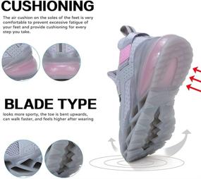 img 2 attached to 👟 Athletic Running Shoes for Girls - Breathable, Comfortable, Non-Slip
