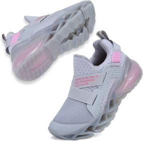 img 4 attached to 👟 Athletic Running Shoes for Girls - Breathable, Comfortable, Non-Slip