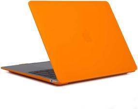 img 1 attached to Se7enline MacBook Air 13 inch Case 2021/2020/2019/2018 - Frosted Hard Shell Protective Cover for Mac Air 13-Inch with Retina Touch ID - A1932/A2337/A2179 - Orange