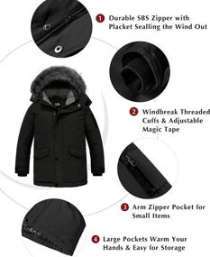 img 1 attached to ZSHOW Hooded Winter Quilted Windproof Boys' Jackets & Coats: Ultimate Protection for Cold Weather