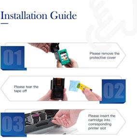 img 2 attached to 🖨️ Valuetoner Remanufactured Ink Cartridges for HP 92 &amp; 93 C9513FN C9362WN C9361WN - Photosmart 7850 C3150 C3180, Deskjet 5440 5420, PSC 1510 2525 Printer (1 Black, 1 Tri-Color, 2 Pack)