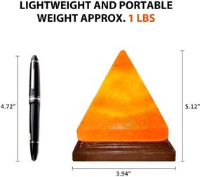 img 1 attached to 🏔️ Himalayan Pink Salt Lamp by ASLUX - 7-Growing Color Sea Salt Lamp, Pyramid Shape