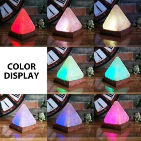 img 3 attached to 🏔️ Himalayan Pink Salt Lamp by ASLUX - 7-Growing Color Sea Salt Lamp, Pyramid Shape