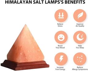 img 2 attached to 🏔️ Himalayan Pink Salt Lamp by ASLUX - 7-Growing Color Sea Salt Lamp, Pyramid Shape