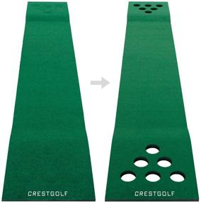 img 2 attached to 🏌️ Golf Pong Mat Game Set for Indoor & Outdoor Short Game- Green Putting Mat, 2 Putters, 6 Golf Balls, and 12 Hole Covers- Ideal for Office Parties and Backyard Use