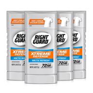 🧊 right guard xtreme defense antiperspirant deodorant invisible solid stick - arctic refresh, 2.6 ounce (pack of 4) logo