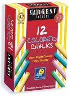 🌈 dust-free sargent art colored chalk - set of 12 vibrant chalk sticks logo