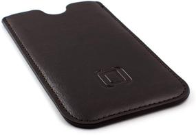 img 2 attached to 📱 Dockem Professional Synthetic Leather Slip-on Case - Slightly Padded Microfiber Lined Sleeve for Google Pixel 3 XL, Pixel 2 XL, and Pixel XL [Dark Brown]