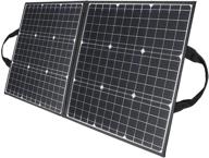 gofort 100w 18v portable solar panel: compact charger for outdoor camping rv, with usb, qc 3.0, dc output - compatible with solar generator power station, phones, laptops, tablets logo