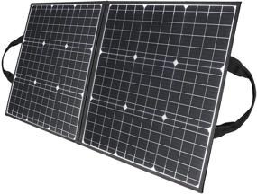 img 4 attached to GOFORT 100W 18V Portable Solar Panel: Compact Charger for Outdoor Camping RV, with USB, QC 3.0, DC Output - Compatible with Solar Generator Power Station, Phones, Laptops, Tablets