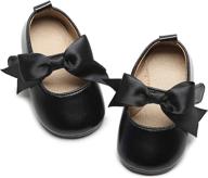 adorable and comfortable soft sole leather t-strap mary jane shoes for baby girls - perfect for prewalkers and toddlers logo