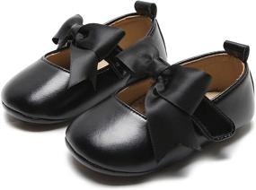 img 2 attached to Adorable and Comfortable Soft Sole Leather T-Strap Mary Jane Shoes for Baby Girls - Perfect for Prewalkers and Toddlers