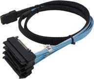 💻 cabledeconn mini sas 36 sff-8087 to (4) sff-8482 connectors with sata power 1m: efficient data transfer and power supply solution logo