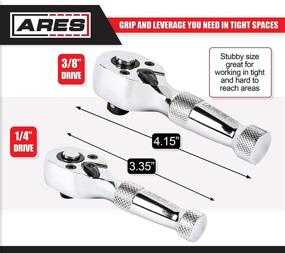 img 2 attached to 🔧 Efficient 2 Piece Stubby Ratchet: ARES 42037 with 72 Tooth Design