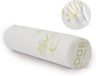 🌿 milliard memory foam neck roll pillow with bamboo cover - spine lumbar traction & spondylosis support - 4x17 inch logo