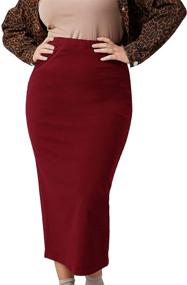 img 2 attached to 👗 Stylish and Comfortable Verdusa Women's Elastic Bodycon Pencil Skirts - Perfect Clothing for Women