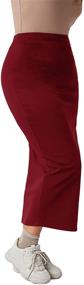 img 1 attached to 👗 Stylish and Comfortable Verdusa Women's Elastic Bodycon Pencil Skirts - Perfect Clothing for Women