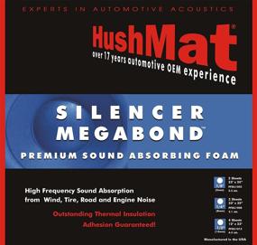 img 1 attached to 🔇 Звукопоглощающий пенополиуретановый лист HushMat 20300 Silencer Megabond - 4 штуки.