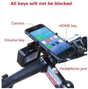 img 1 attached to GUB Bike Phone Mount Holder - Universal Adjustable Rotating Clamp for Mountain Bike & Motorcycle - Fits iPhone, Samsung Galaxy & Android - Black 88