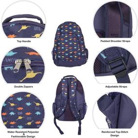 img 3 attached to 🦖 Dinosaur Insulated Backpack for Kids - Polyester Lunchbox Backpacks and School Bags