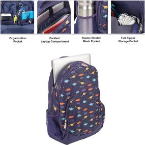 img 1 attached to 🦖 Dinosaur Insulated Backpack for Kids - Polyester Lunchbox Backpacks and School Bags