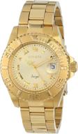 invicta womens angel gold tone stainless logo