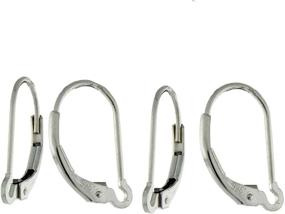 img 1 attached to 🔀 .925 Sterling Silver Interchangeable Lever Back Earring Findings - Convenient 4-Piece Set (2 Pairs) by Regal Findings