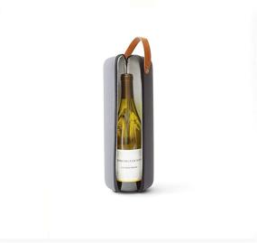 img 1 attached to Rabbit Grey Insulated Wine Bottle Carrier, 1 Liter - Keep Your Wine Chilled and Protected