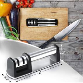 img 3 attached to 🔪 Enhanced ERTDDE Knife Sharpener: Repair, Restore, and Polish Blades with 2 Stages - Essential Kitchen Knife Accessories