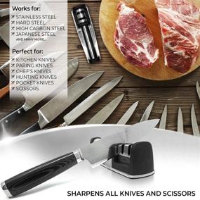 img 2 attached to 🔪 Enhanced ERTDDE Knife Sharpener: Repair, Restore, and Polish Blades with 2 Stages - Essential Kitchen Knife Accessories