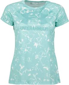 img 2 attached to 👕 Девичья футболка Under Armour с большим логотипом и оригинальными короткими рукавами: стильная спортивная одежда для активных детей