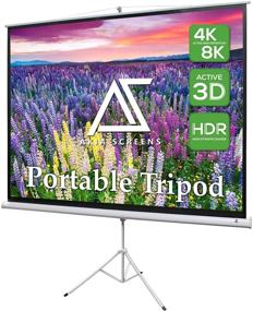 img 4 attached to 🎥 AKIA Screens AK-T100SB1: Portable Projector Screen with Stand - 100 inch 4:3/16:9 White Retractable Display, 8K/4K HD & 3D Ready - Perfect for Indoor/Outdoor Home Theater, Movies, Office Presentations
