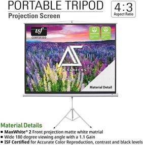 img 3 attached to 🎥 AKIA Screens AK-T100SB1: Portable Projector Screen with Stand - 100 inch 4:3/16:9 White Retractable Display, 8K/4K HD & 3D Ready - Perfect for Indoor/Outdoor Home Theater, Movies, Office Presentations