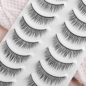 img 1 attached to 👁️ Enhance Your Look with Frcolor's 80 Pairs of Natural Fake Eyelashes: 8-Style Thick Long Eye Lashes for Women, Lady, Teenager, Girls