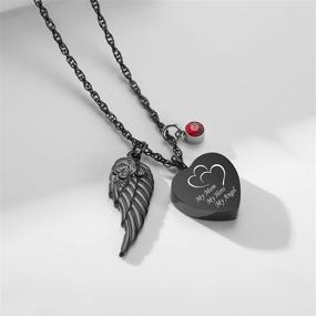 img 1 attached to Heart Cremation Urn Necklaces Waterproof